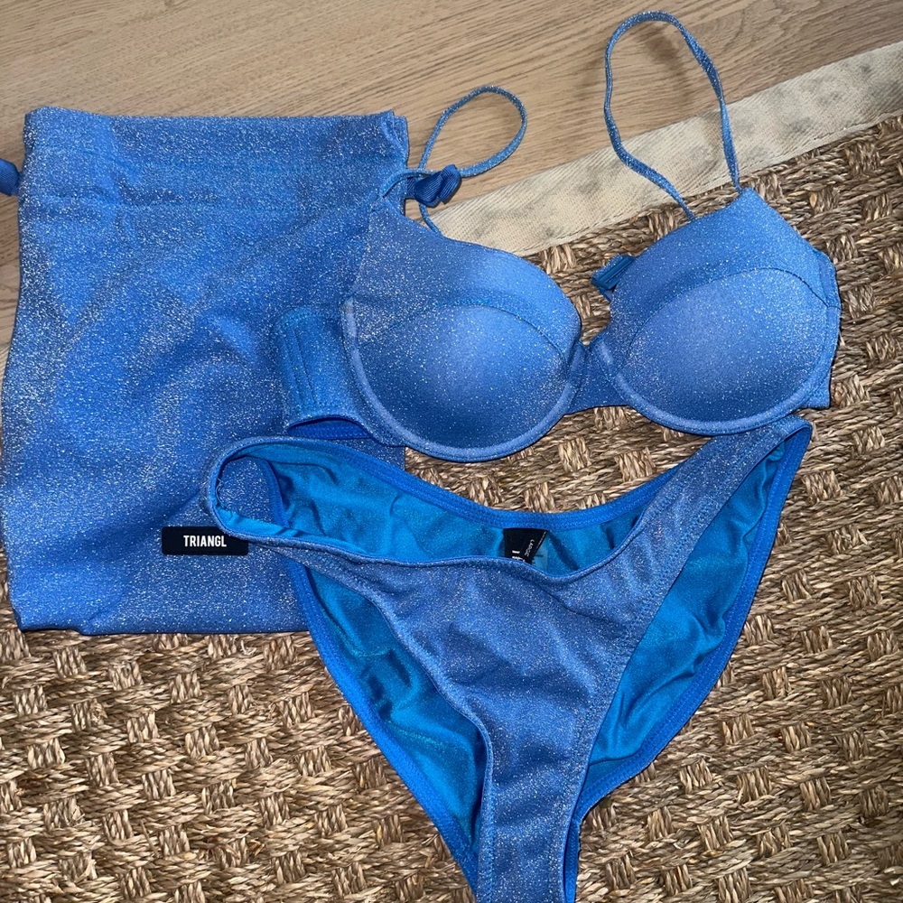Triangl Shimmering Blue Swimwear Set